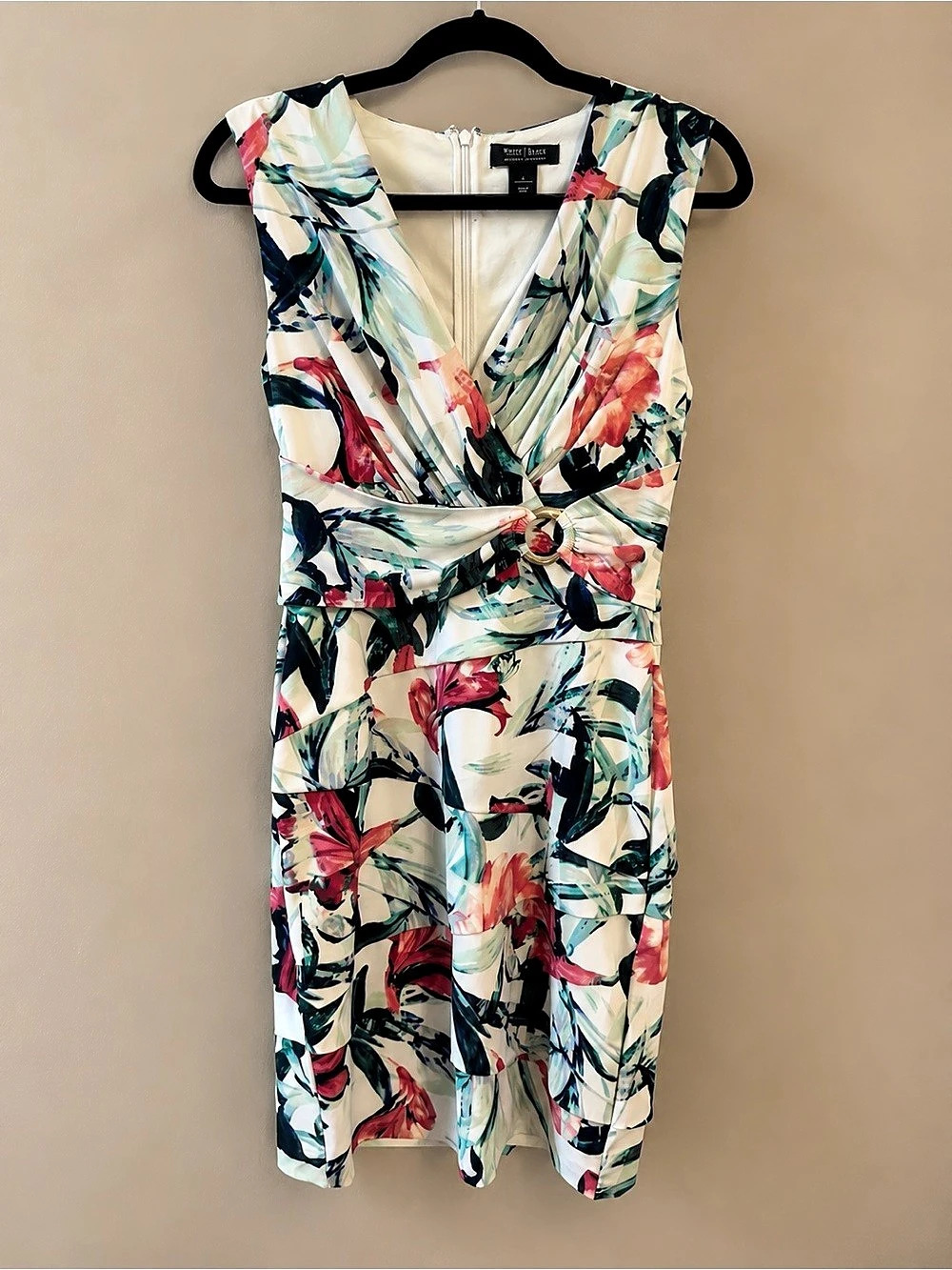 White House Black Market Instantly Slimming Floral Sheath Dress Floral Midi